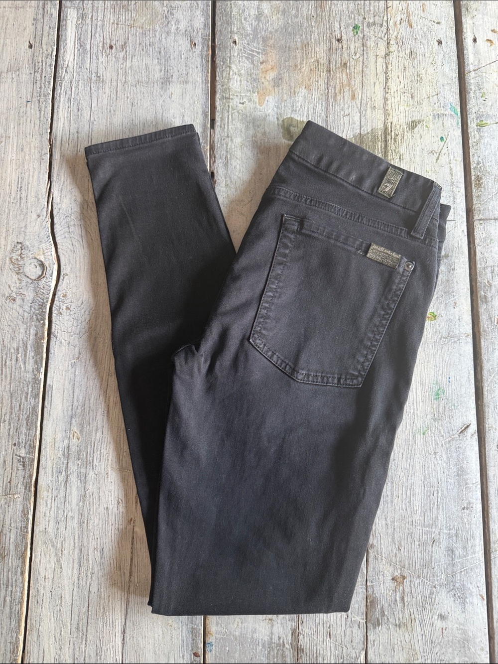 7 For All Mankind Black Skinny Jeans